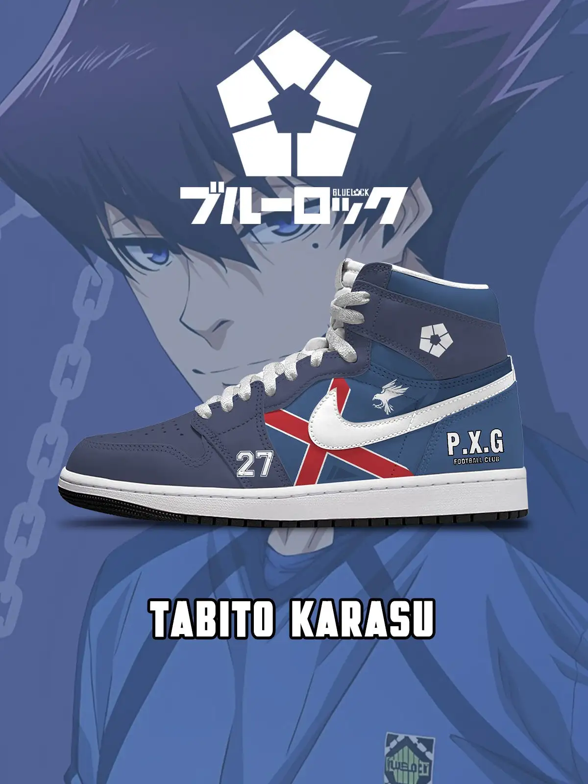 Tabito Karasu V.2 Custom High-Top Sneakers