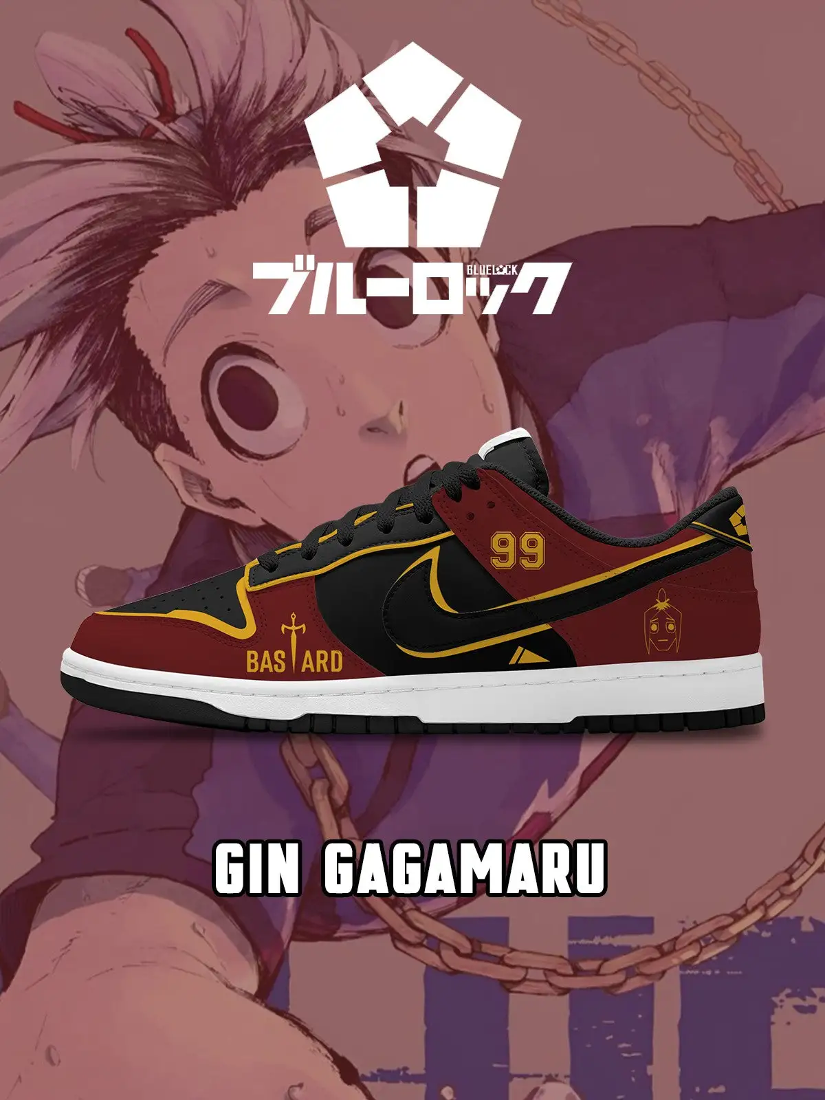 Gin Gagamaru V.2 Custom Court-Low Sneakers