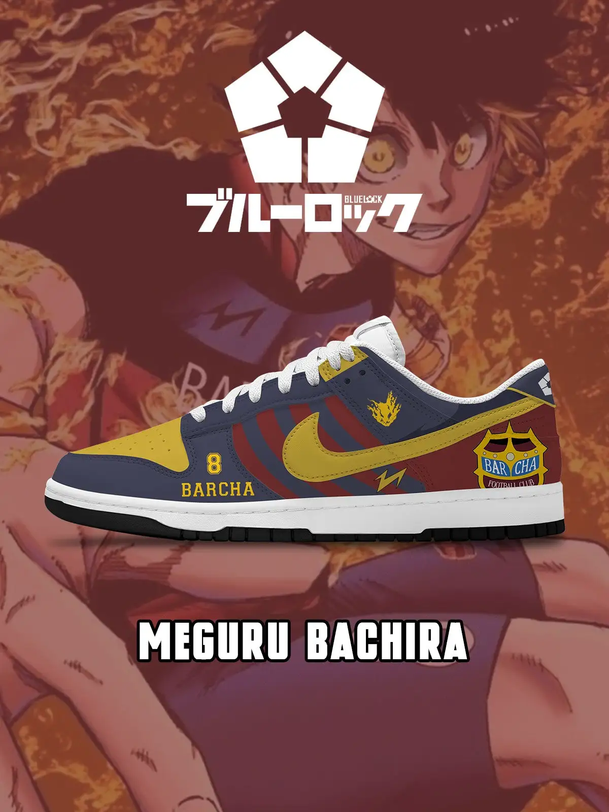Meguru Bachira V.2 Custom Court-Low Sneakers