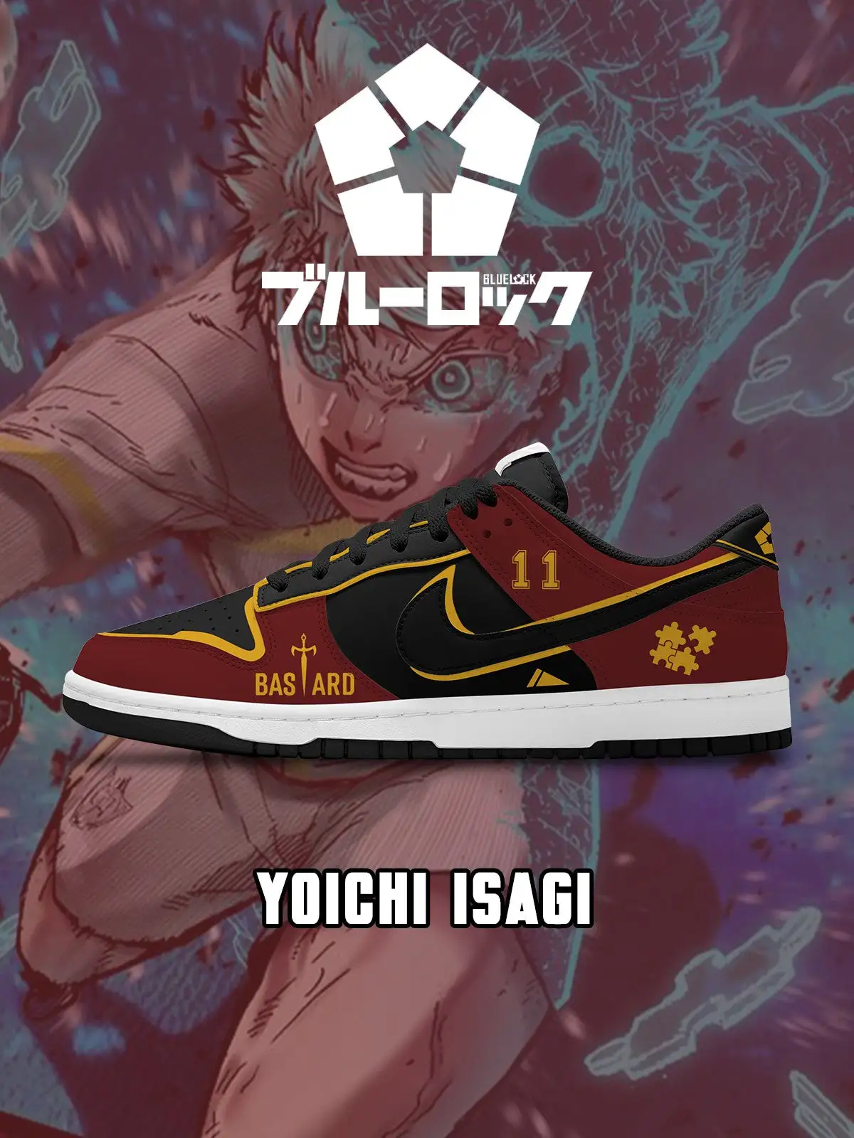 Yoichi Isagi V.2 Custom Court-Low Sneakers